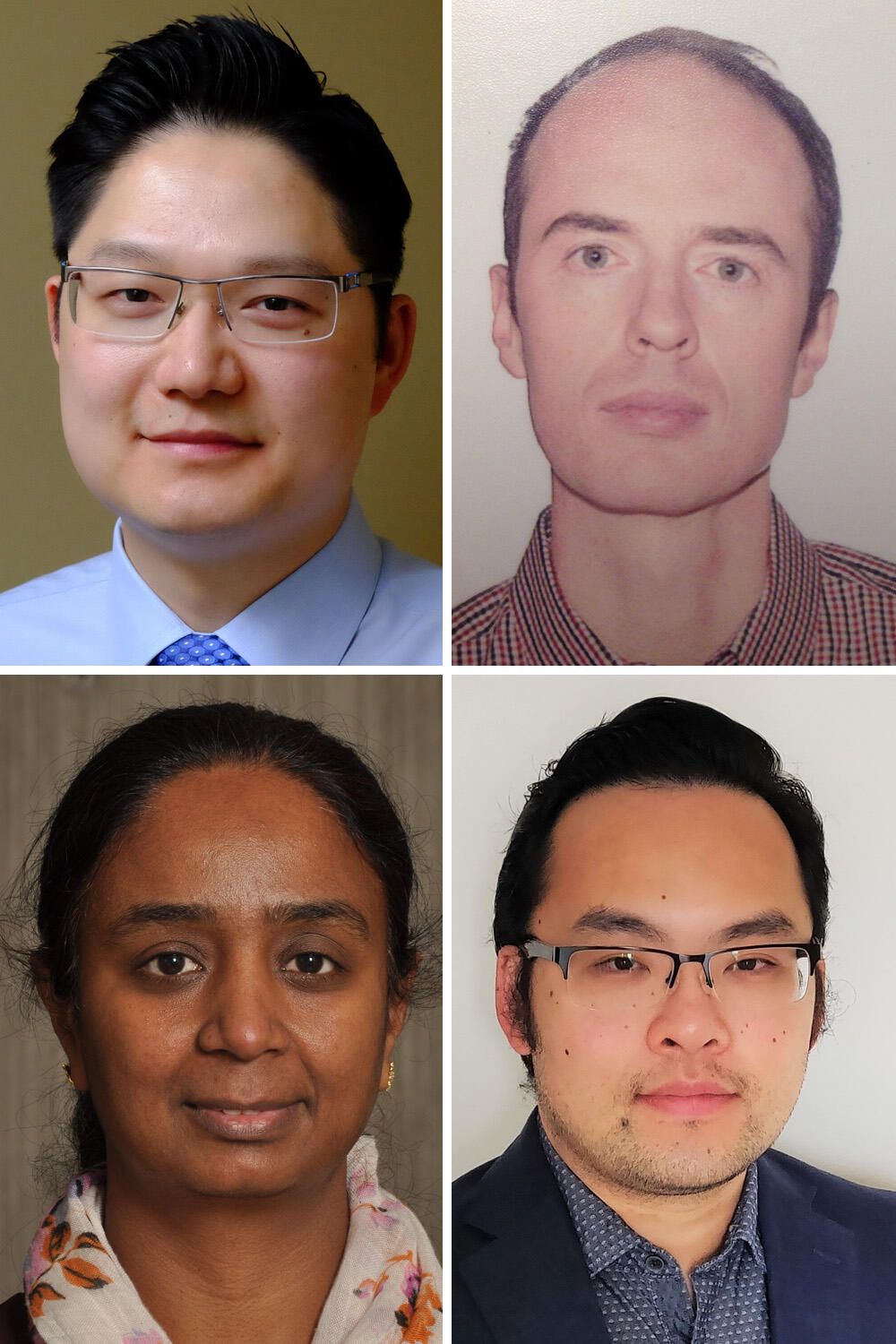 Clockwise, from top left: Justin Chun, Mark Gillrie, Henry Nguyen and Nargis Khan.