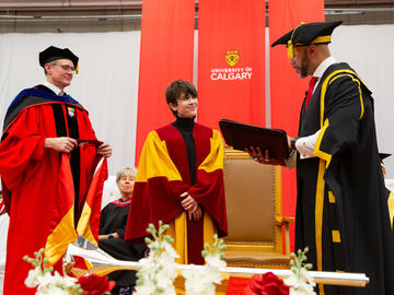 UCalgary students at fall convocation ceremonies on Nov. 16, 2023.